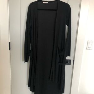 Black duster cardigan